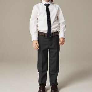 CREWCUTS 8 *Outfit* Charcoal Wool Trousers & White Ludlow Dress Shirt